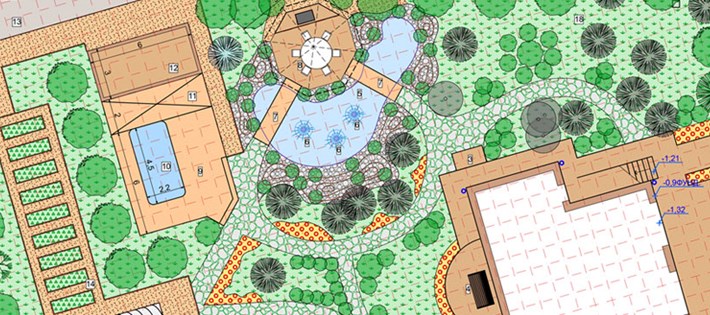 Plano Diseño de Jardín en Mallorca