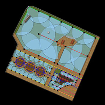 Plano de Riego Cobertura de Aspersores y Difusores